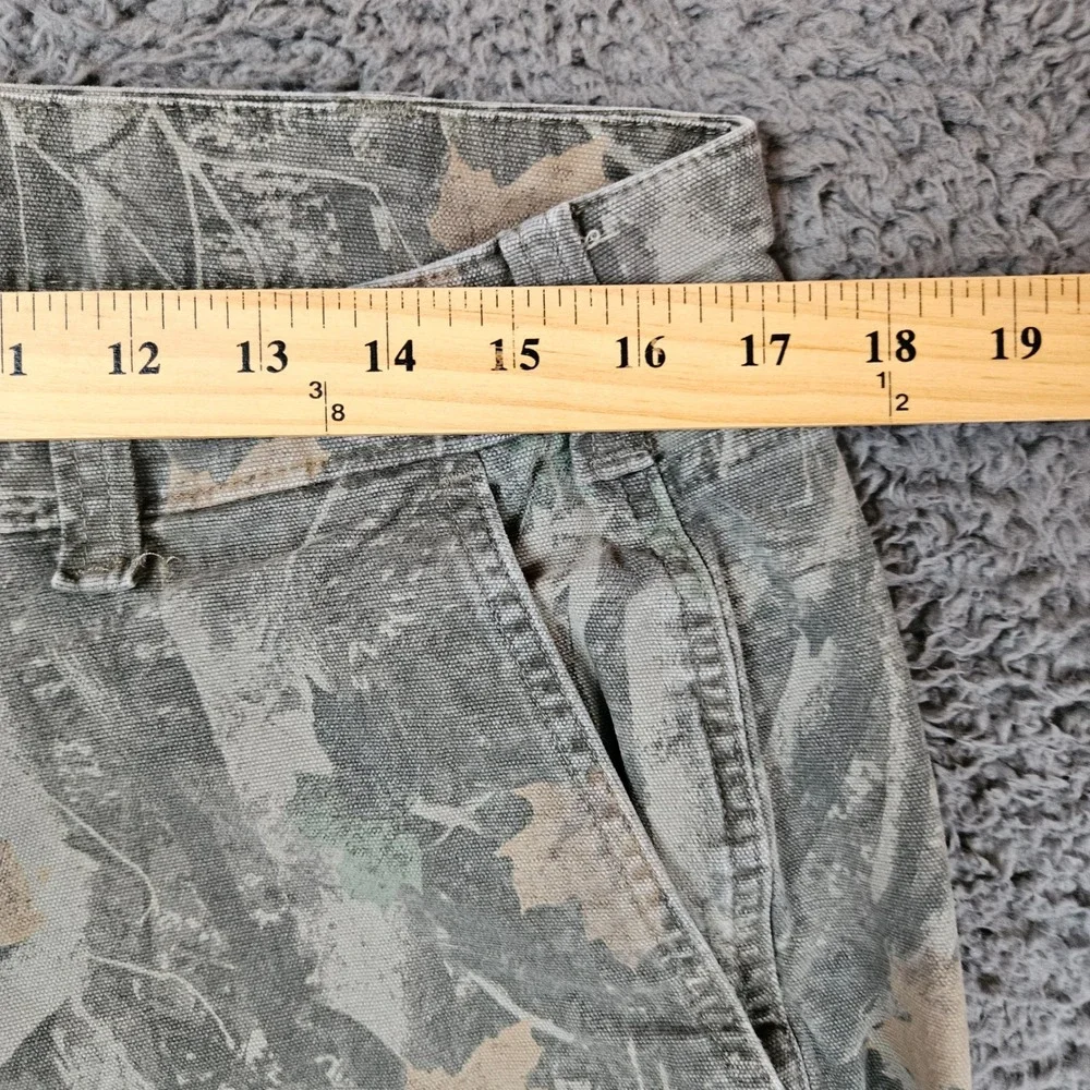 Abercrombie & Fitch Mens Loose Carpenter Pants 34x32 Green Camo